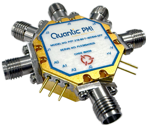 P5T-218-80-T-25DBM-SFF - Single Pole - Five Throw Switch (SP5T