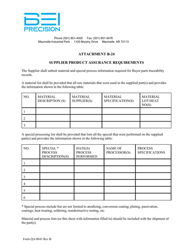 B-24_Traceability_Material-Processes