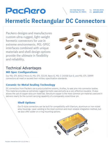 Hermetic Rectangular D-Style Connectors
