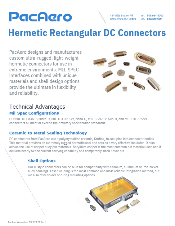 Rectangular Dc Connector Hermetic Rectangular Connectors
