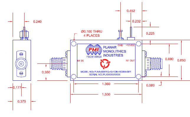 PLNA-50M1G-40-1DB-16DBM-SFF