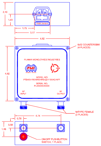 PTB-60-1R018R0-4R5-22-115VAC-NFF