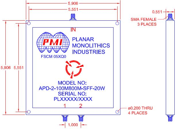 APD-2-100M800M-SFF-20W