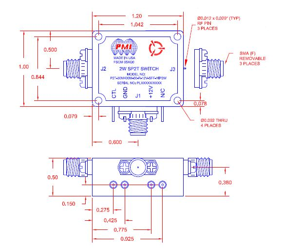 P2T-30M400M-50-R-12V-SFF-HIP2W