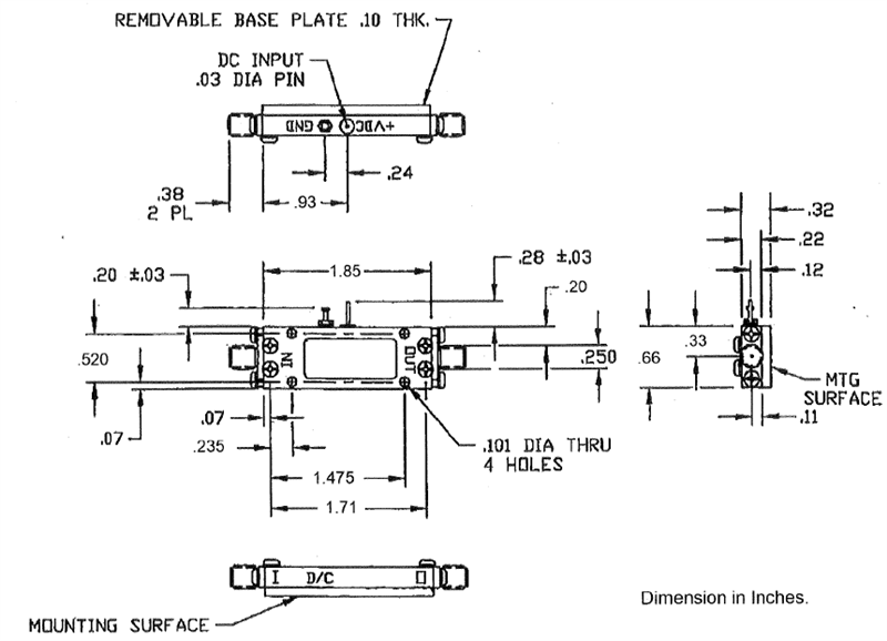 PLNA-2G18G-33DB-3DB-10DBM-SFF-YK