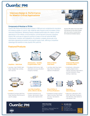 Quantic PMI Components & Modules up to 70 GHz