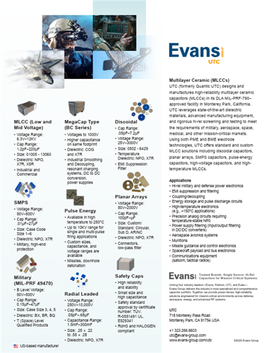 UTC | All Products Overview (1 Page)