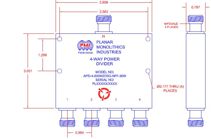 APD-4-800M2D5G-NFF-30W